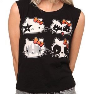 Hello Kitty Tank Top KISS Muscle Tee Shirt SMALL